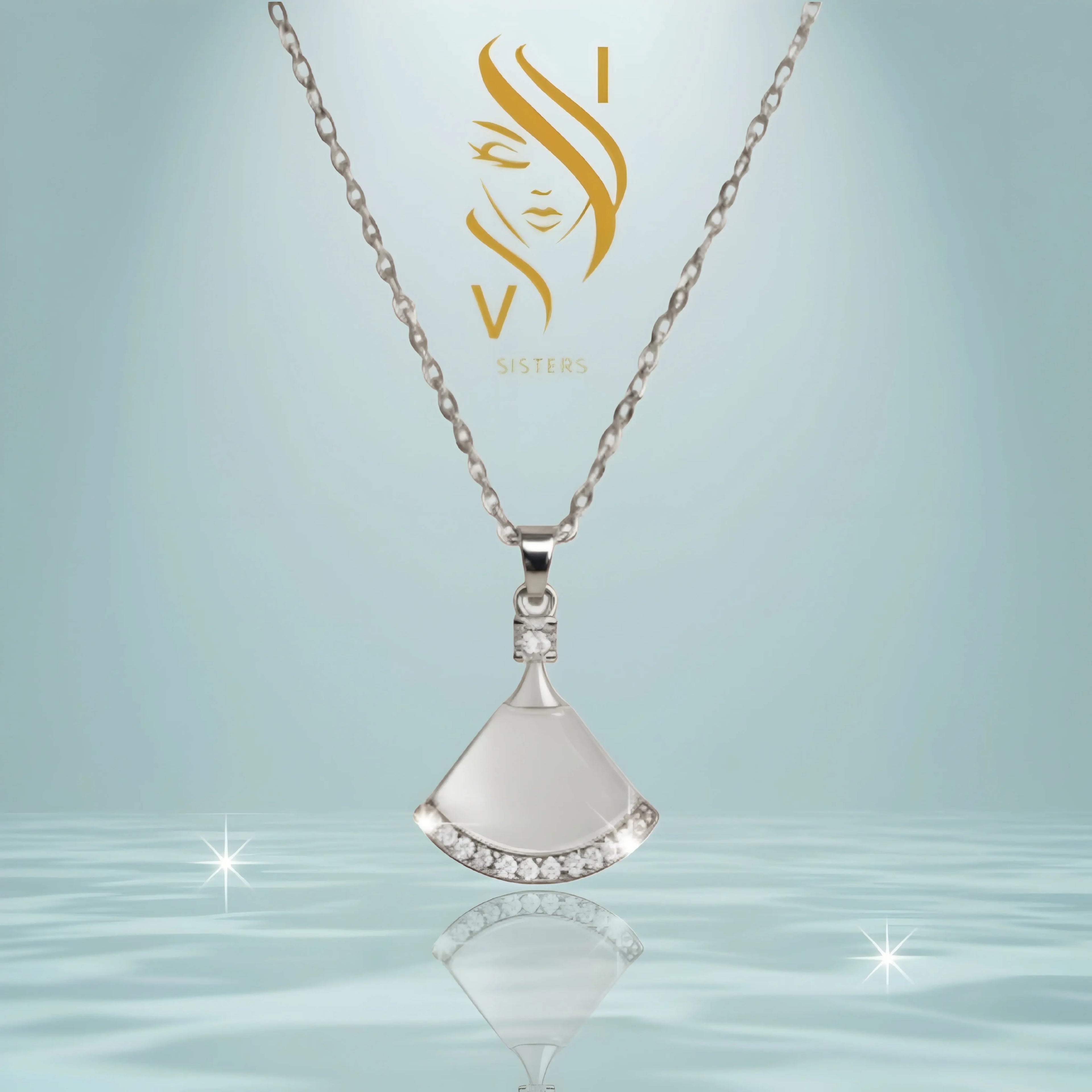 COLLIER DANCEUSE Argent/ Nacré et zircon IV.sisters