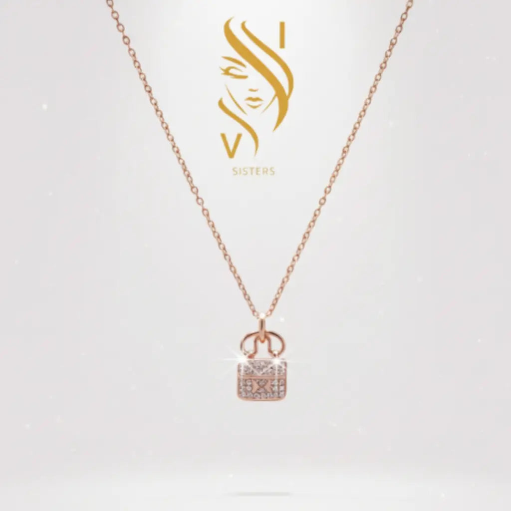 COLLIER MINI SAC ROSE GOLD IV.sisters