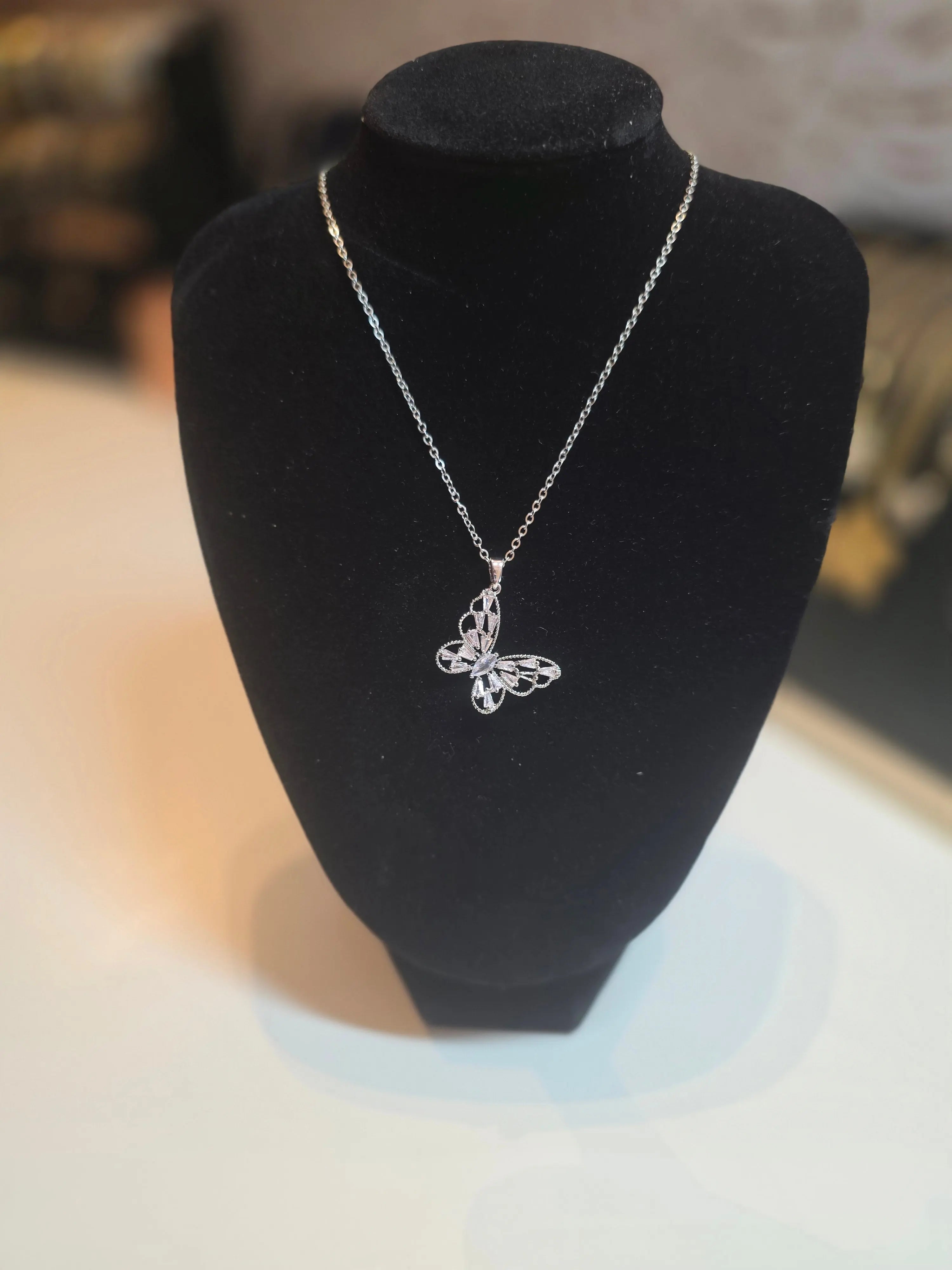 COLLIER PAPILLON Argent IV.sisters