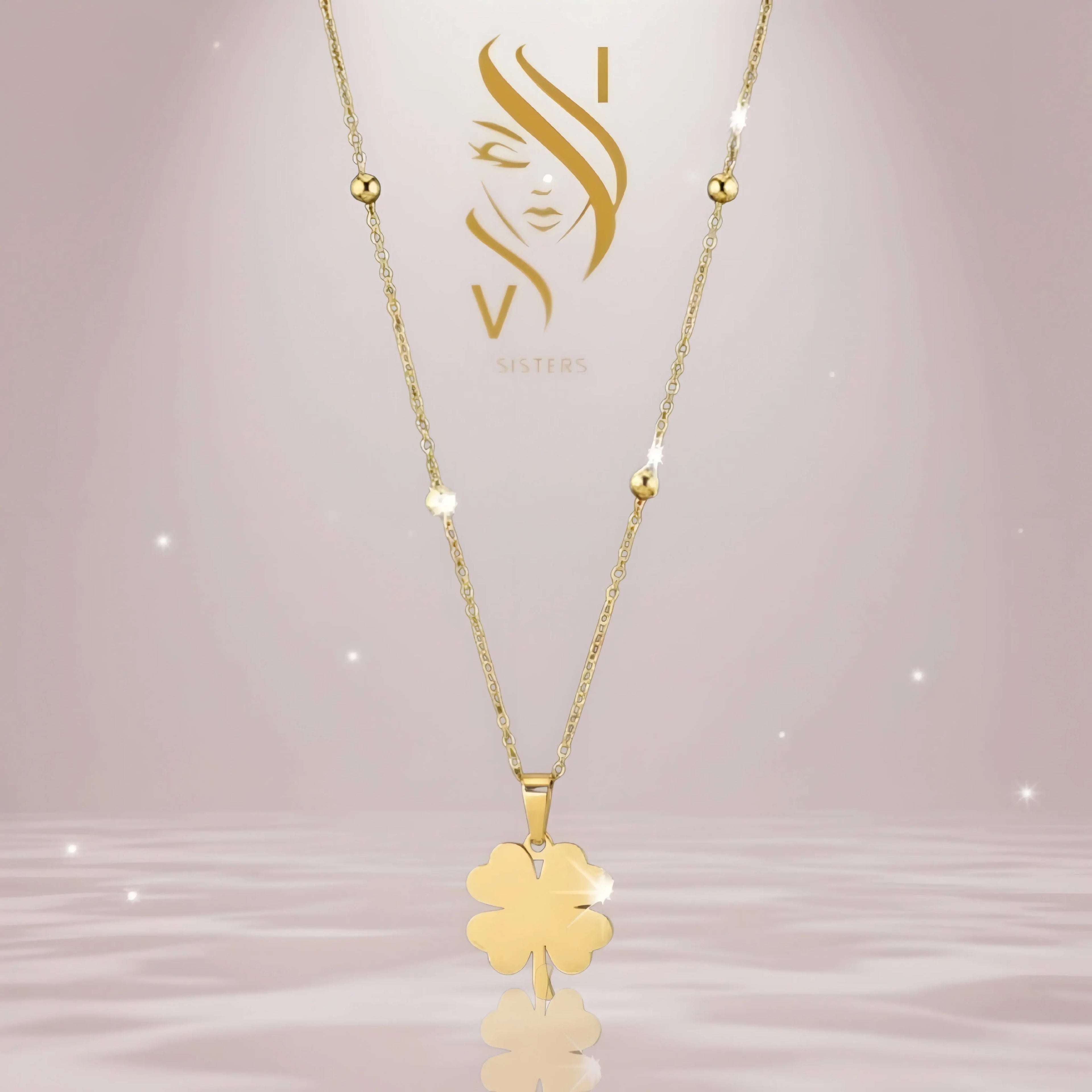 COLLIER TREFLE Gold IV.sisters